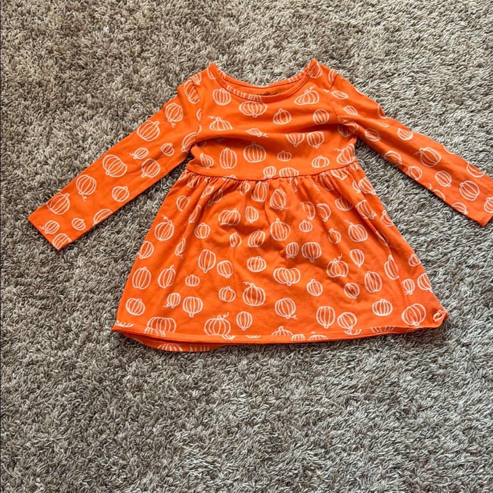 Cat & Jack Orange Pumpkin Dress